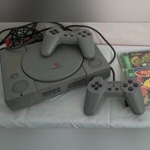 Sony PlayStation Gray Console with Controllers